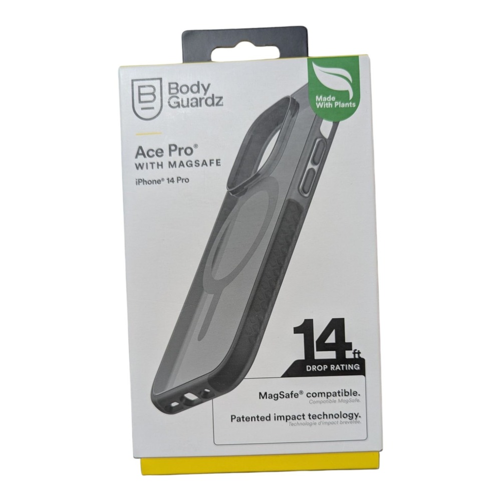 O4. BodyGuardz Ace Pro MageSafe Case for Apple iPhone 14 Pro - Smokey